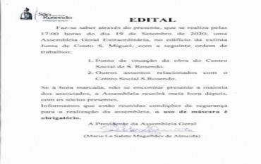 Convocatória para Assembleia Geral extraordinária
